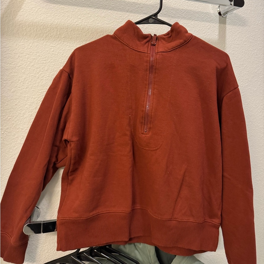 brown target quarter zip